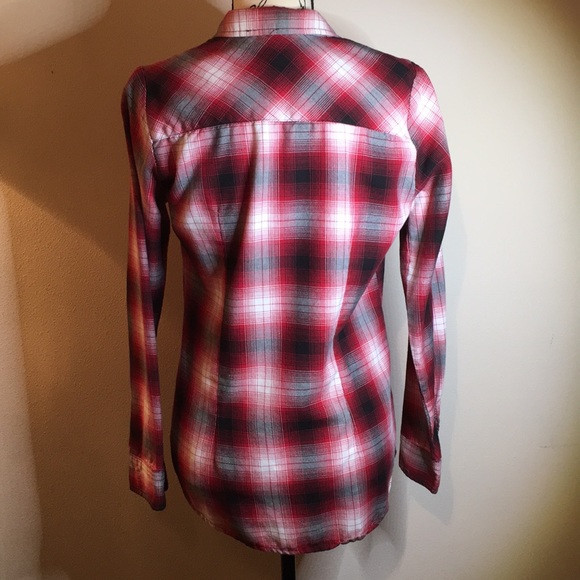 Red, White, and Black Flannel Shirt - Picture 2 of 3